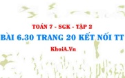 Bài 6.30 trang 20 Toán 7 Kết nối tri thức Tập 2